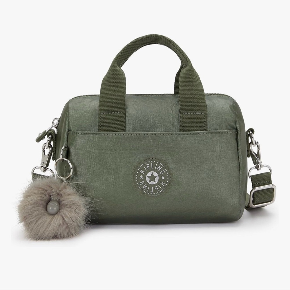 Kipling Odette GM Shoulder/Crossbody Bag Metallic Green NWT